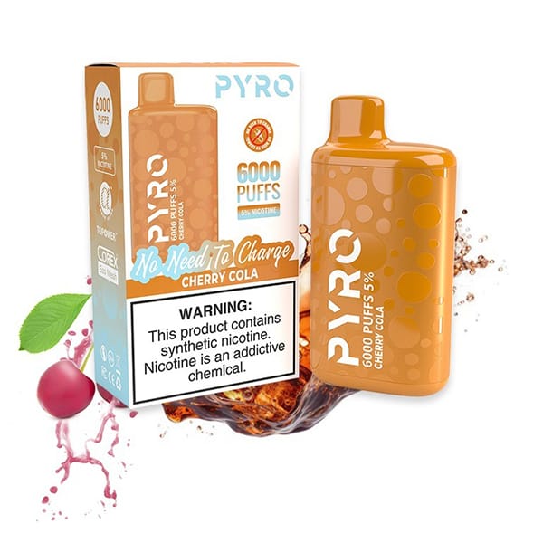 PYRO 6000 Puffs Cherry Cola 1 PYRO 6000 Puffs Cherry Cola