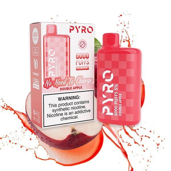 PYRO 6000 Puffs Double Apple 1 PYRO 6000 Puffs Double Apple
