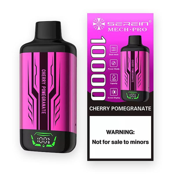 SEREIN MECH-PRO 10000 Puffs Cherry Pomegranate 1 SEREIN MECH-PRO 10000 Puffs Cherry Pomegranate