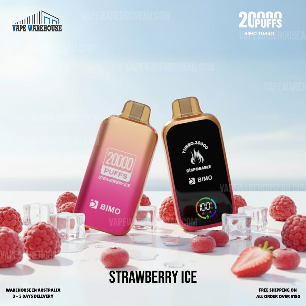 BIMO Turbo 20000 Puffs Strawberry Ice 1 BIMO Turbo 20000 Puffs Strawberry Ice