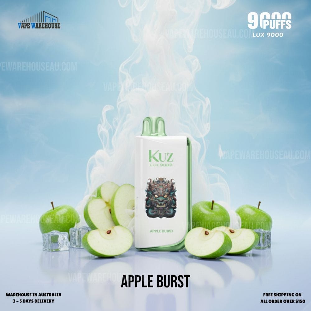 Kuz LUX 9000 Puffs Apple Burst 1 Kuz LUX 9000 Puffs Apple Burst