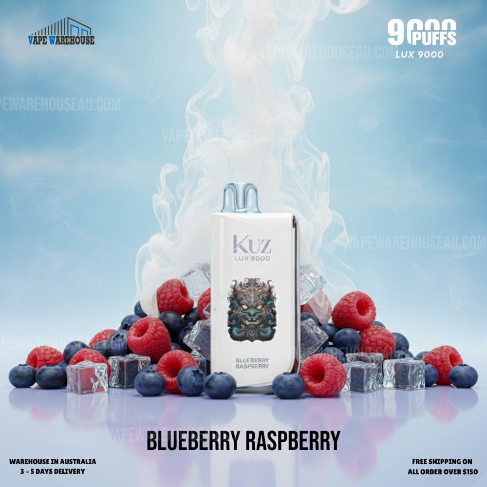 Kuz LUX 9000 Puffs Blueberry Raspberry 1 Kuz LUX 9000 Puffs Blueberry Raspberry