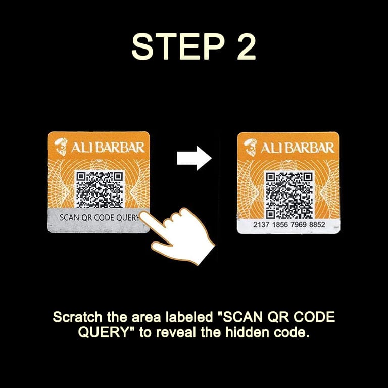 ALIBARBAR Vape Authentication Guide 7 ALIBARBAR Authentication for Old Code Verification Step 2