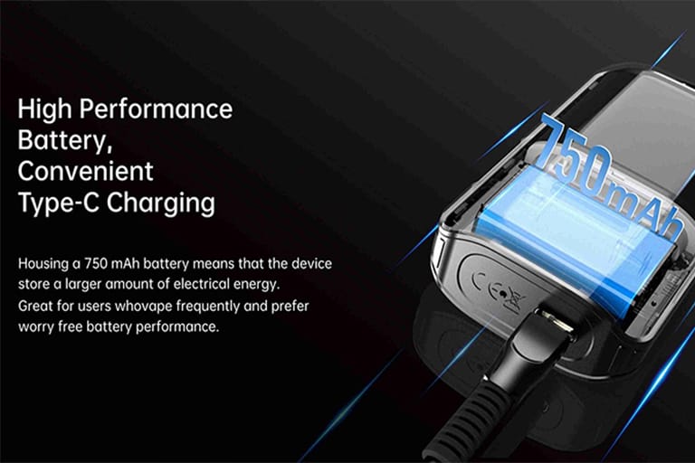 Rechargeable battery with FISCO MIX BAR 12000: 750mAh with Type-C charging