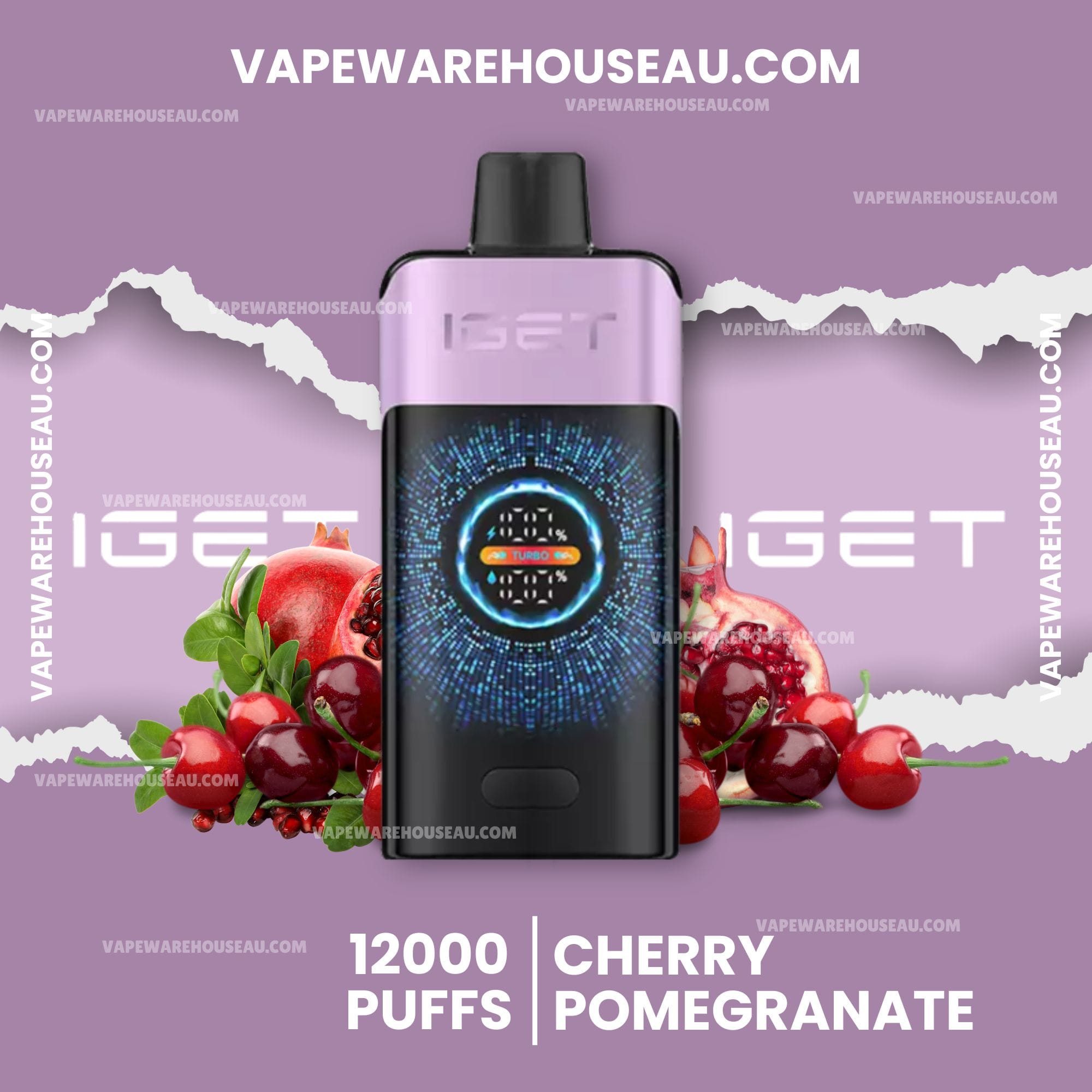 IGET One 12000 Puffs Cherry Pomegranate 1 IGET One 12000 Puffs Cherry Pomegranate