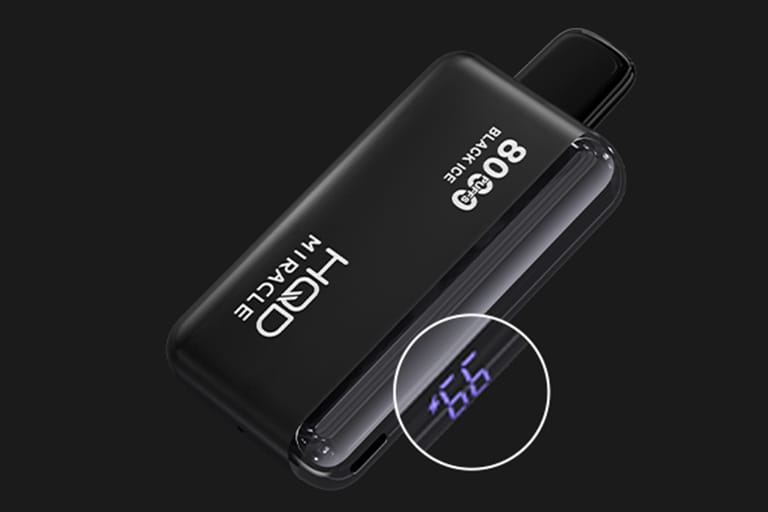 A smart screen for smarter vaping on HQD MIRACLE 8000 