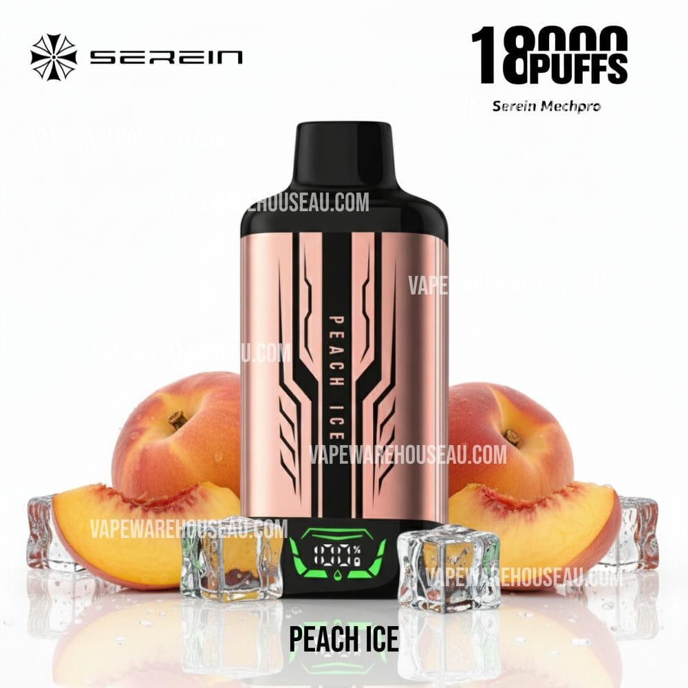 SEREIN MECH PRO 18000 Puffs Peach Ice 1 SEREIN MECH PRO 18000 Puffs Peach Ice