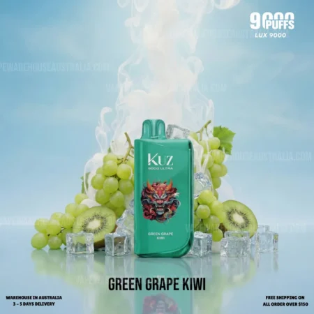 KUZ LUX 9000 Puffs Green Grape Kiwi